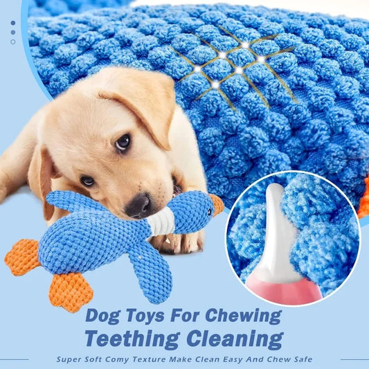 Indestructible Pet Toy - Squeaky Plush for Aggressive Chewers