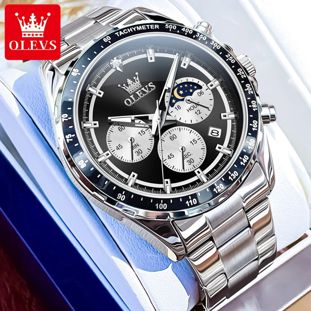 OLEVVS 2945 - Original Quartz Moon Phase Watch