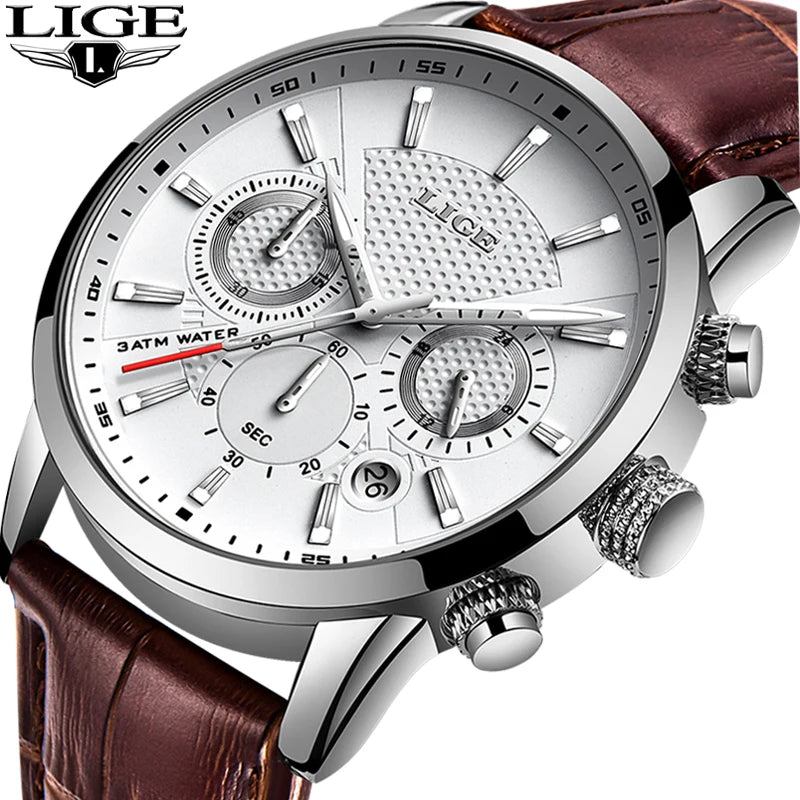 LIGE - Luxury Chronograph Military Watch