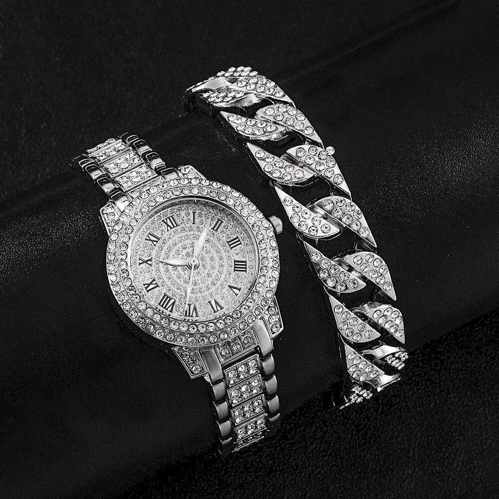 Diamond Women Watches Gold Watch Ladies Wrist Watches Luxury Brand Rhinestone Womens Bracelet Watches Female Relogio Feminino