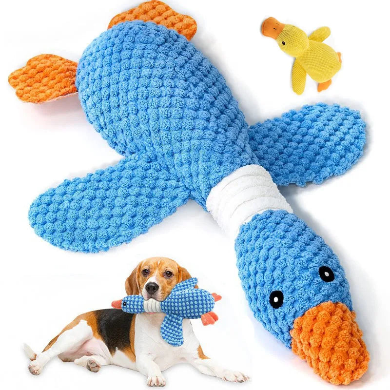 Indestructible Pet Toy - Squeaky Plush for Aggressive Chewers