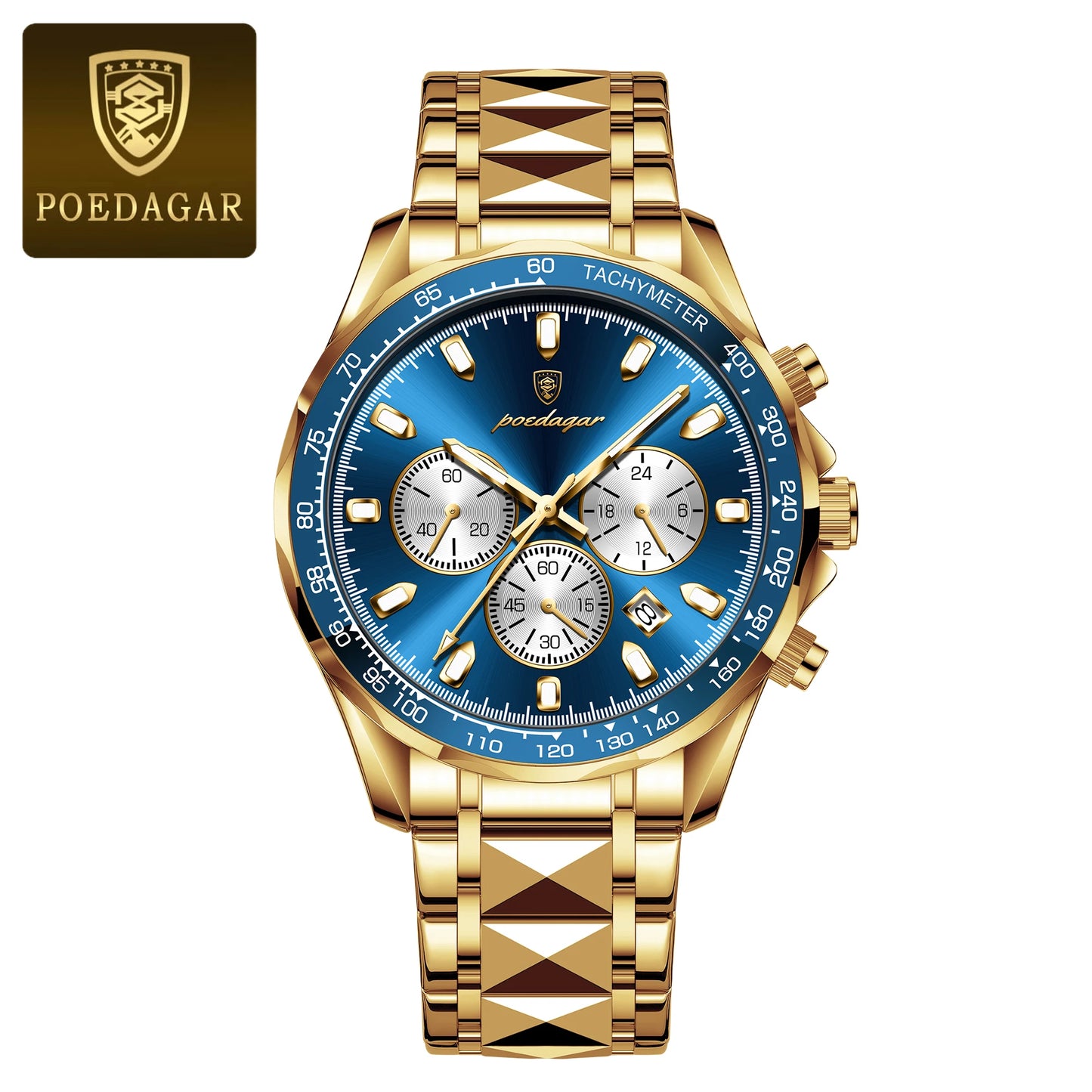 POEDAGAR - Luxury Business Chronograph Watch