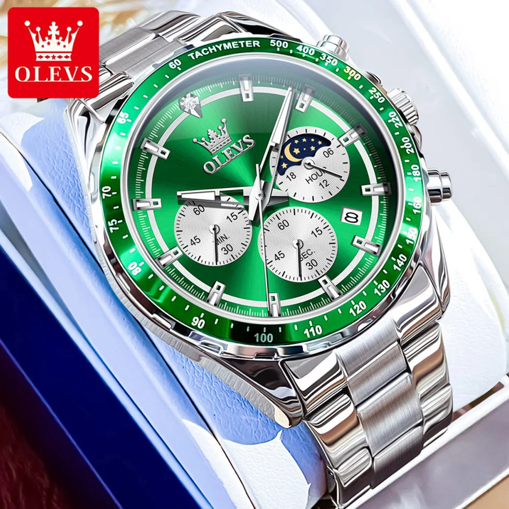 OLEVVS 2945 - Original Quartz Moon Phase Watch