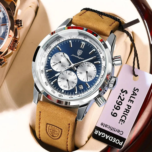 POEDAGAR - Premium Leather Chronograph Watch