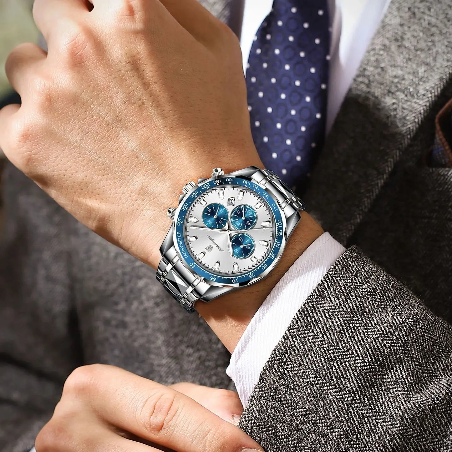 POEDAGAR - Luxury Business Chronograph Watch