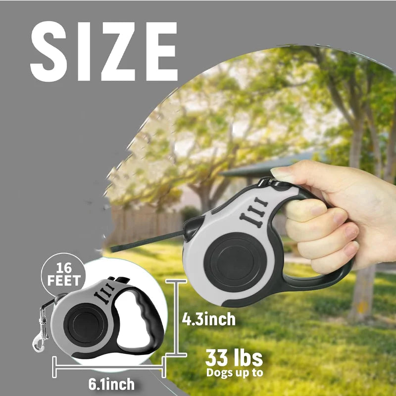 Retractable Dog Leash - 5m Automatic Nylon Lead for Small & Medium Pets