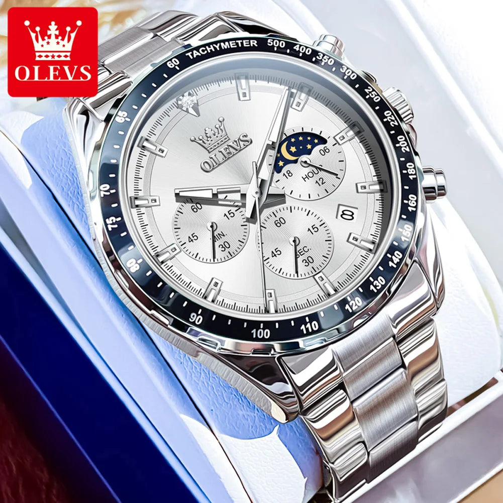 OLEVVS 2945 - Original Quartz Moon Phase Watch