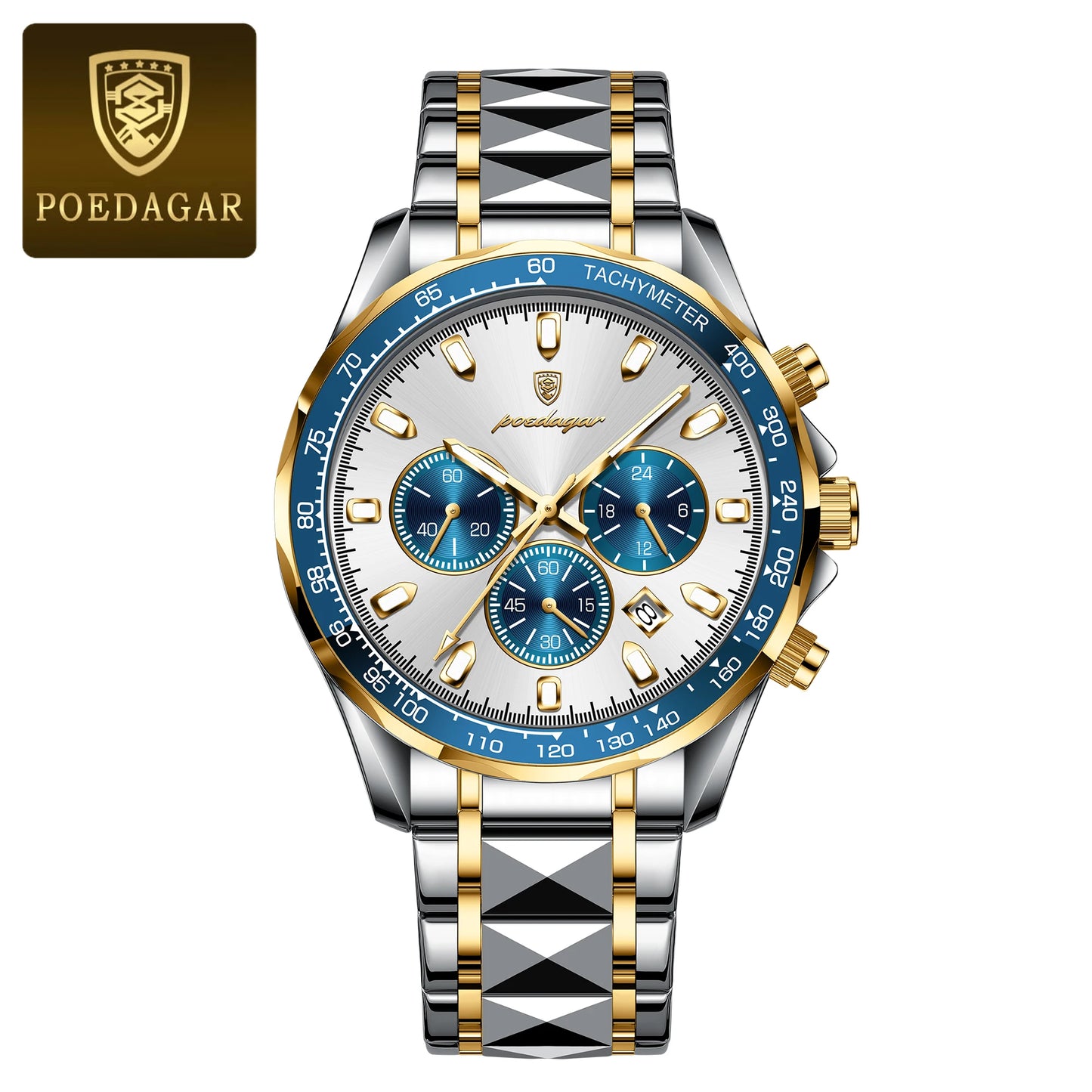 POEDAGAR - Luxury Business Chronograph Watch