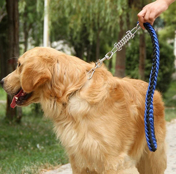 Explosion-Proof Dog Leash with Shock Absorb Spring for Large Dogs
