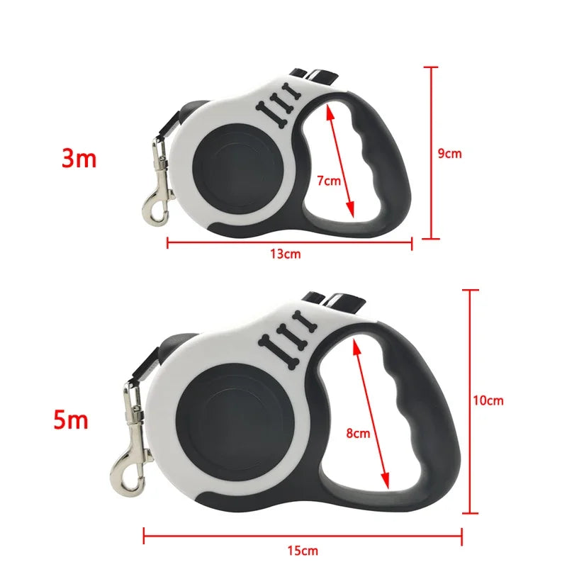 Retractable Dog Leash - 5m Automatic Nylon Lead for Small & Medium Pets