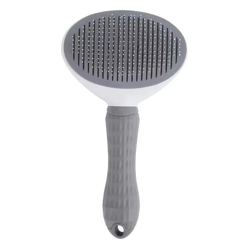 Dog Grooming Brush - Easy Clean Button for Detangling & Hair Removal