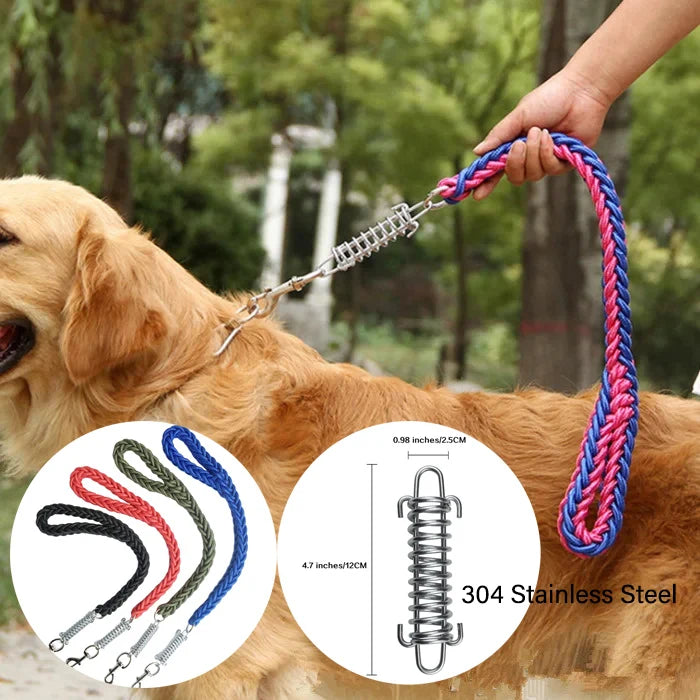Explosion-Proof Dog Leash with Shock Absorb Spring for Large Dogs