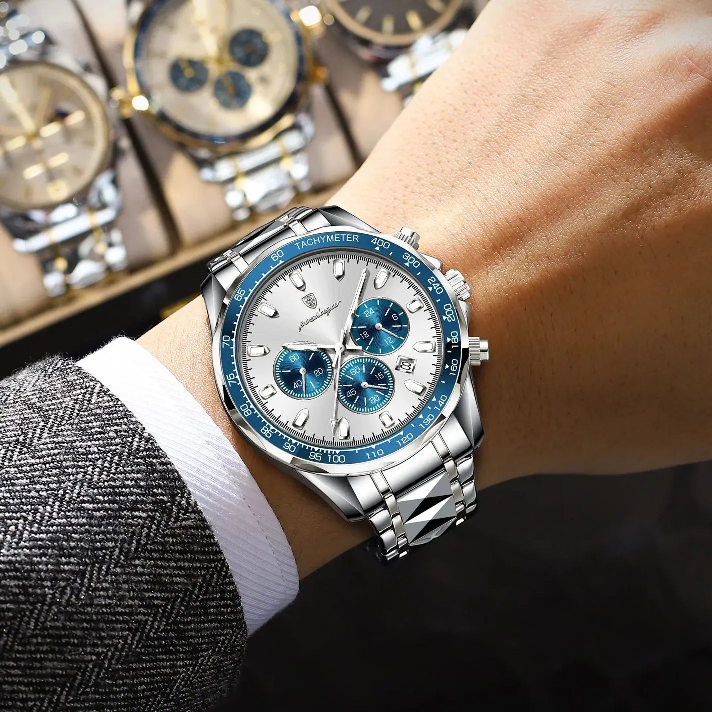 POEDAGAR - Luxury Business Chronograph Watch