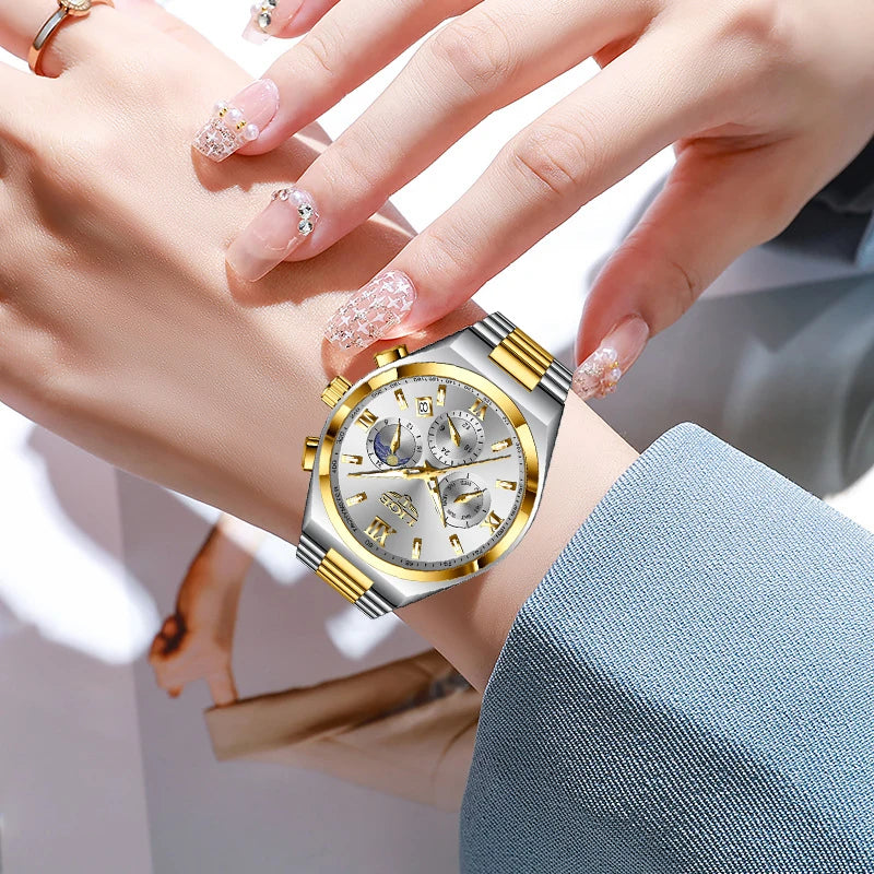 LIGE Top Brand Luxury Watch Women Simple Ladies Analog Quartz Wrist Watches Fashion Casual Waterproof Female Clock Montre Femme