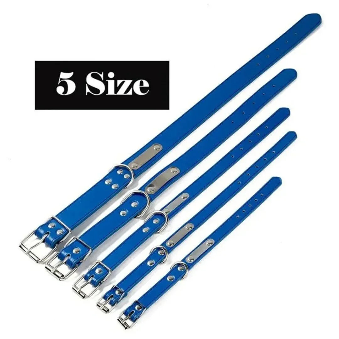 Personalized Dog Collar - Custom ID Tag PU Leather for All Sizes