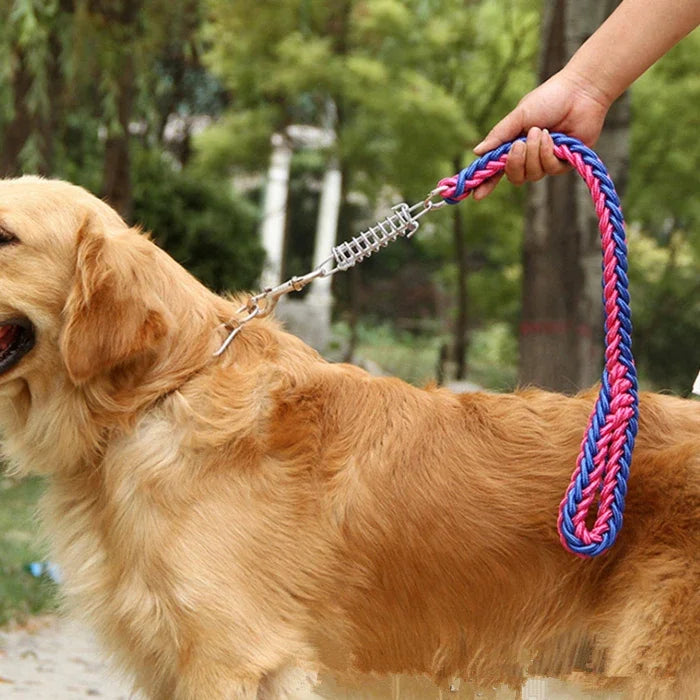 Explosion-Proof Dog Leash with Shock Absorb Spring for Large Dogs