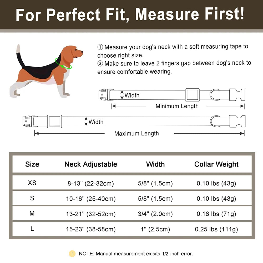 Personalized PU Leather Dog Collar - Adjustable with Custom ID Name