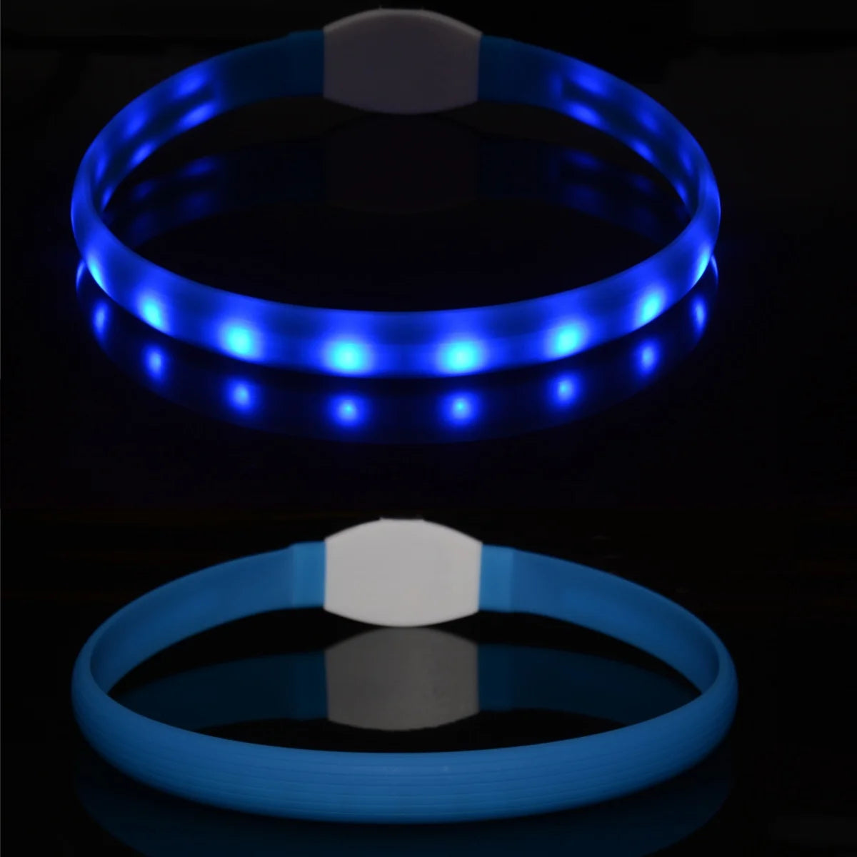 LED Luminous Dog Collar - USB Rechargeable Waterproof Night Safety