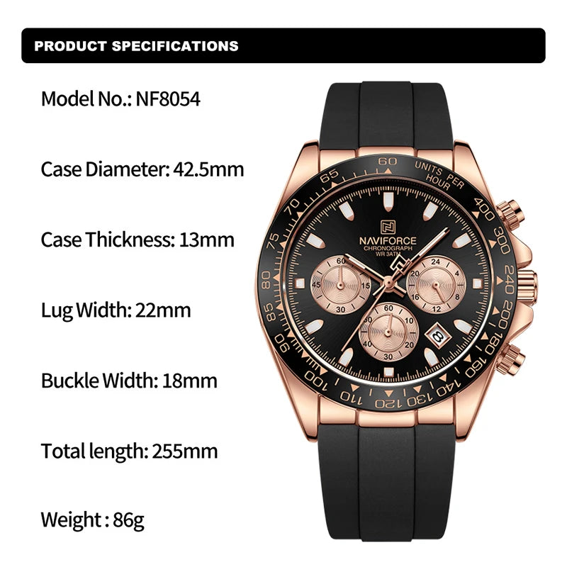 NAVIFORCE - Multifunction 24H Chronograph Watch
