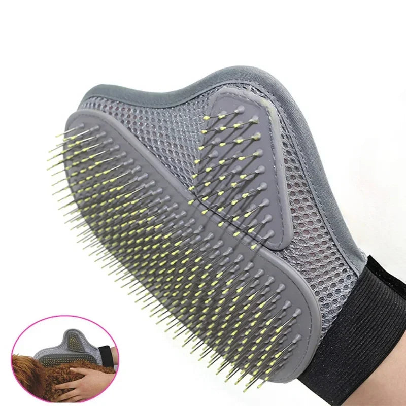 Pet Grooming Glove - Hair Removal Brush for Dogs & Cats