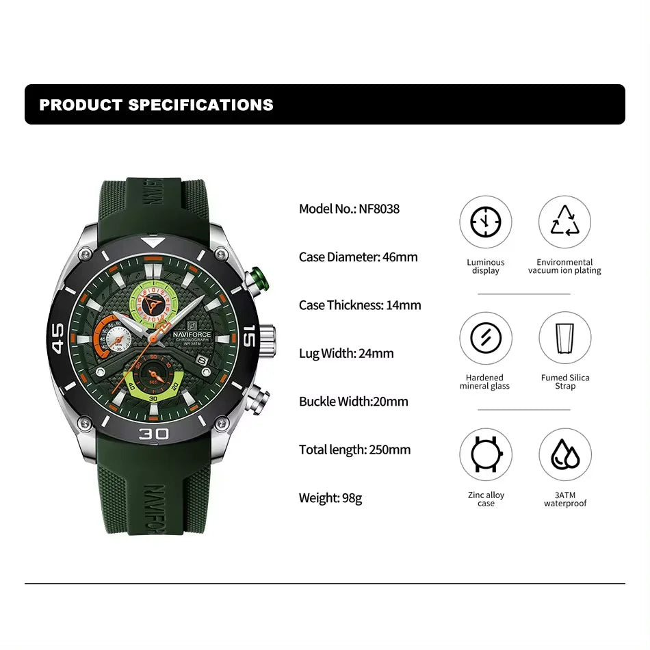 NAVIFORCE - Military Sport Chronograph Watch