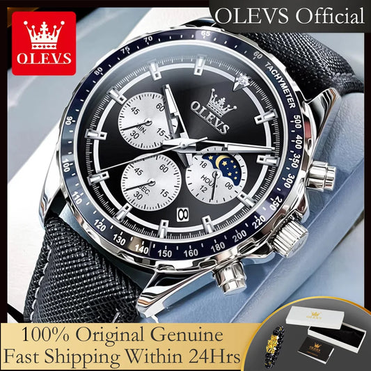 OLEVVS 2945 - Original Quartz Moon Phase Watch