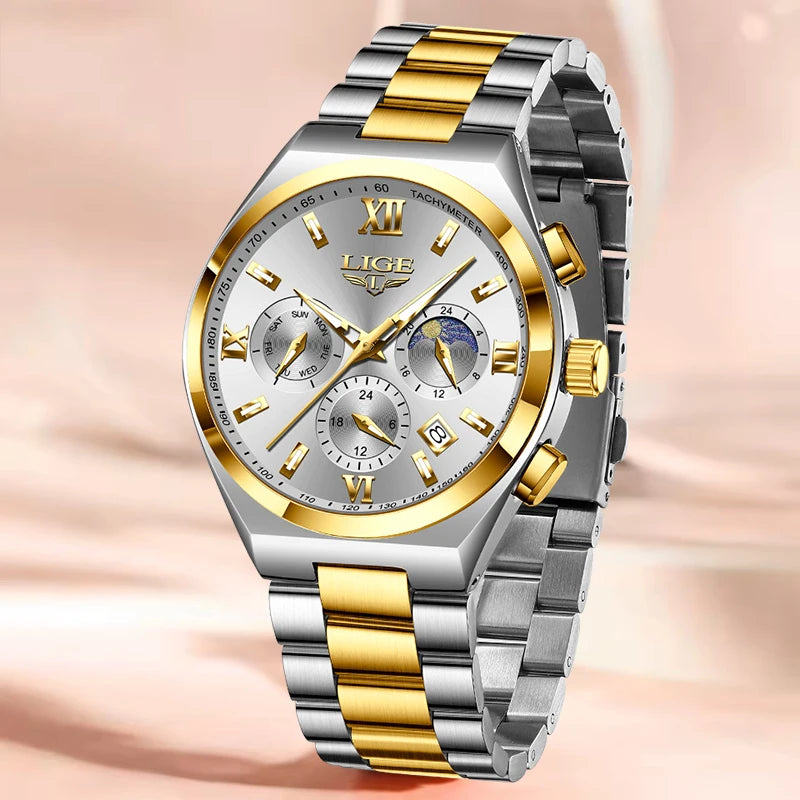 LIGE Top Brand Luxury Watch Women Simple Ladies Analog Quartz Wrist Watches Fashion Casual Waterproof Female Clock Montre Femme