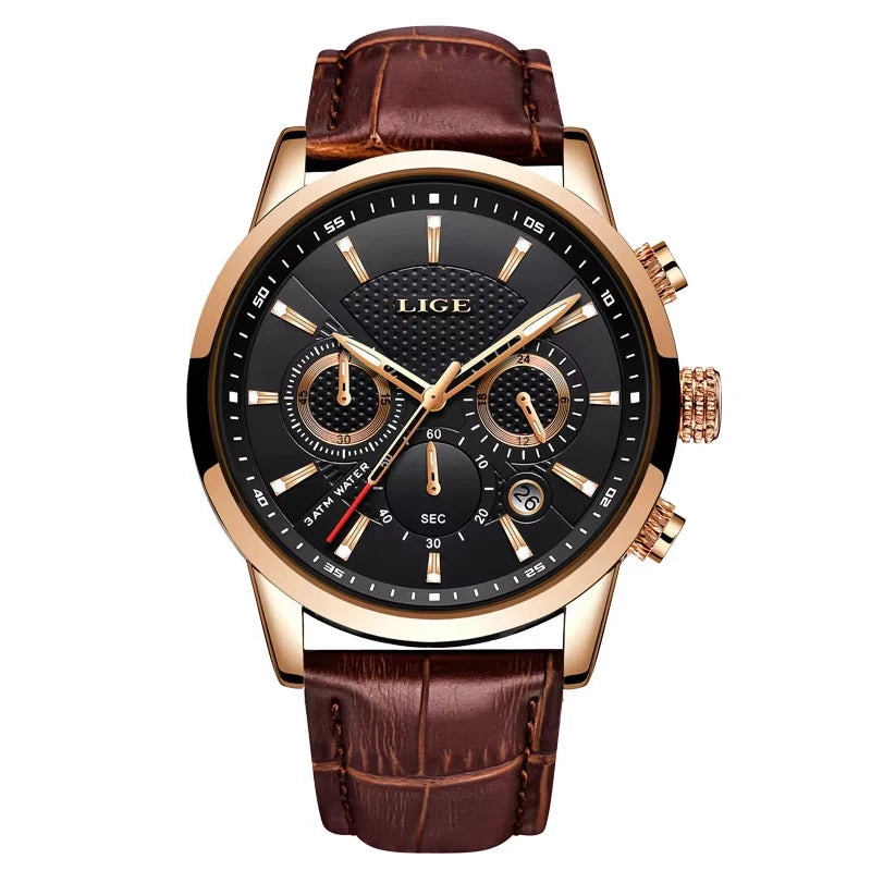 LIGE - Luxury Chronograph Military Watch