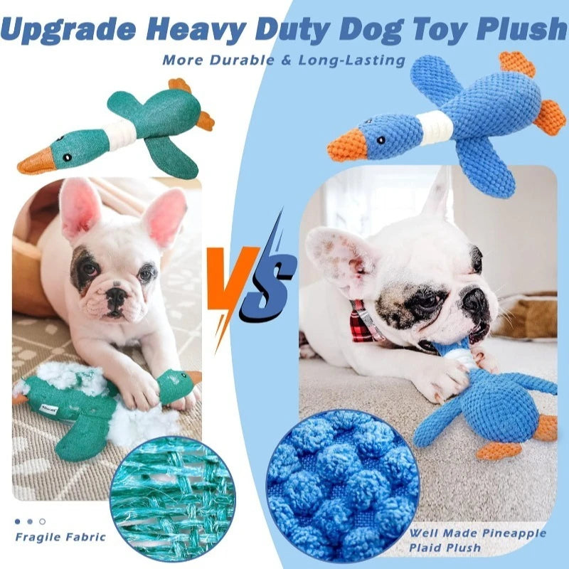 Indestructible Pet Toy - Squeaky Plush for Aggressive Chewers
