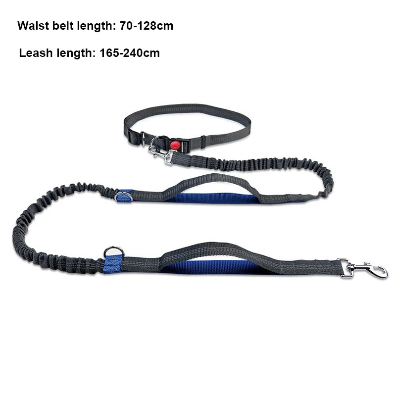Hands Free Dog Leash - Adjustable Waist Belt for Running & Jogging